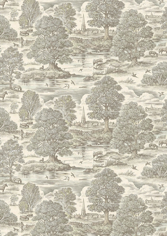 Royal Oak Wallpaper - Aquatint