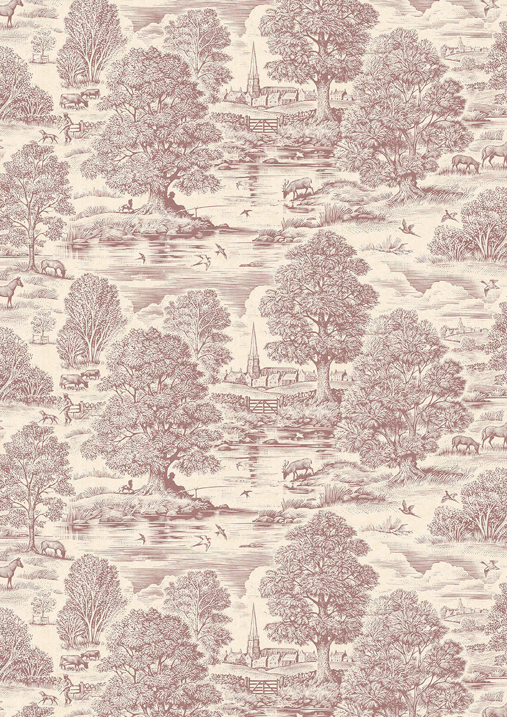Royal Oak Wallpaper - Bloodstone