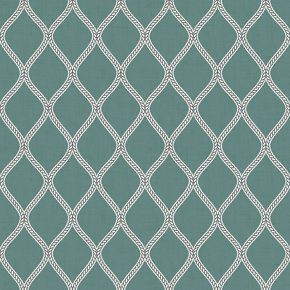 Royal Dockyard Wallpaper - Teal - Lucie Annabel
