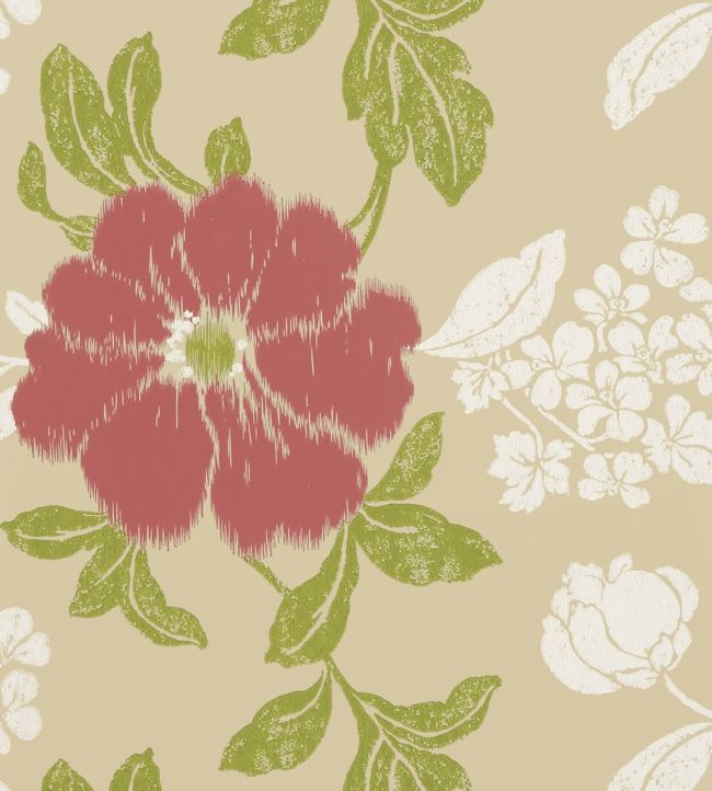 Rue de Seine Wallpaper - Pink on Beige - AT34139 - Anna French