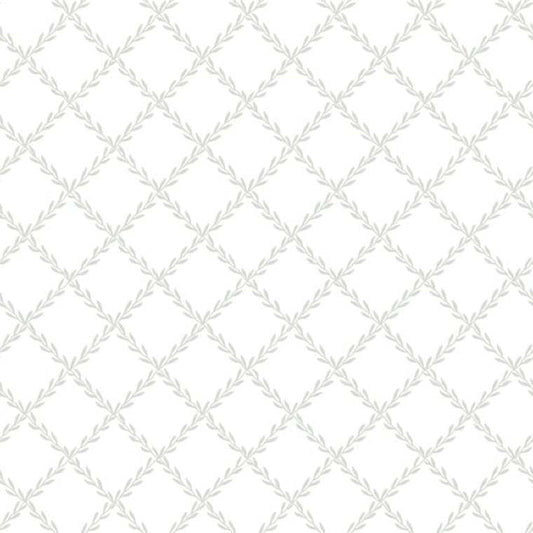 Trellis Wallpaper - White -  Sandberg
