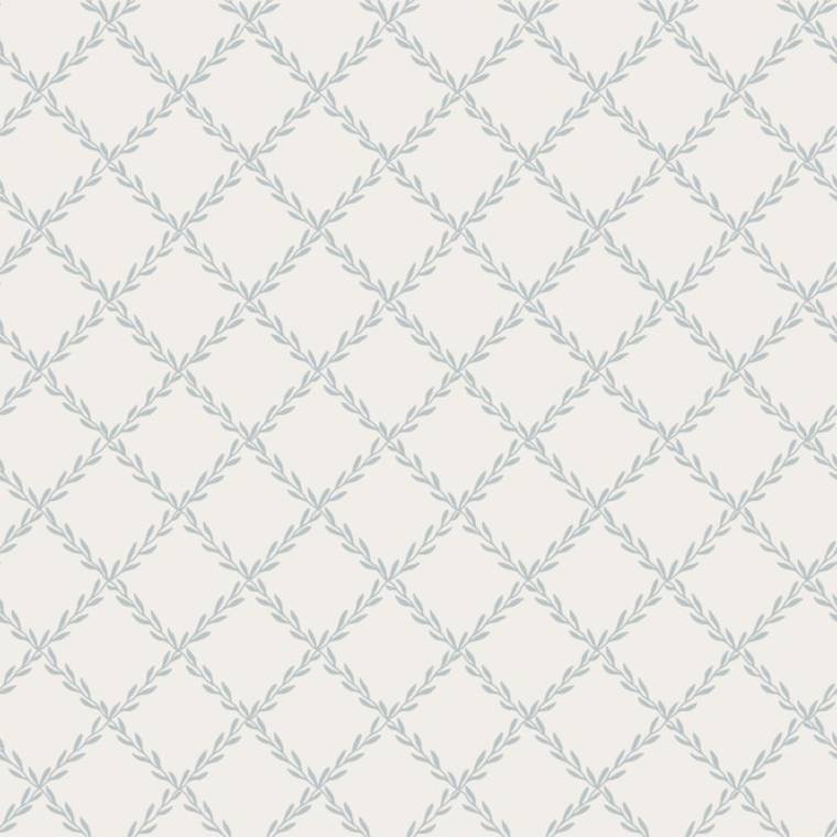 Trellis Wallpaper - Blue -  Sandberg