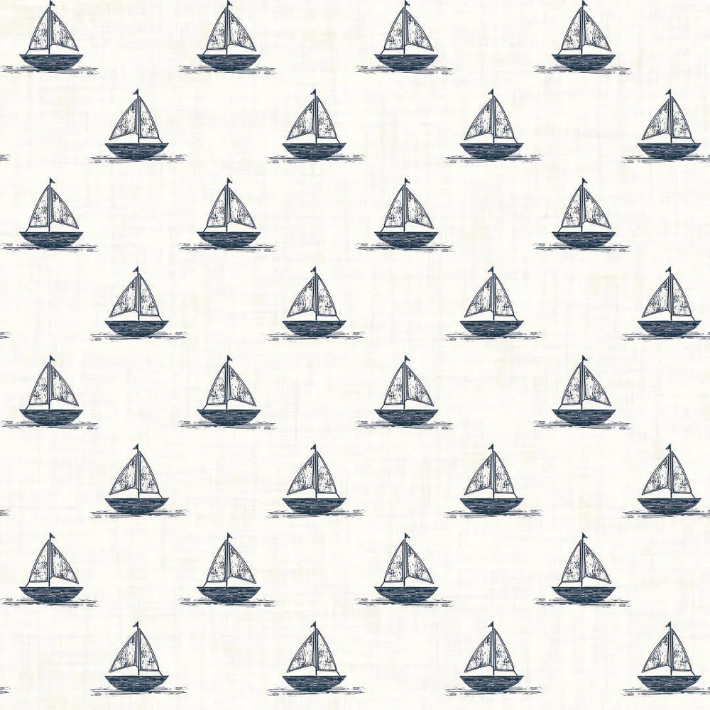 Sail Away Wallpaper - Classic Navy - Lucie Annabel