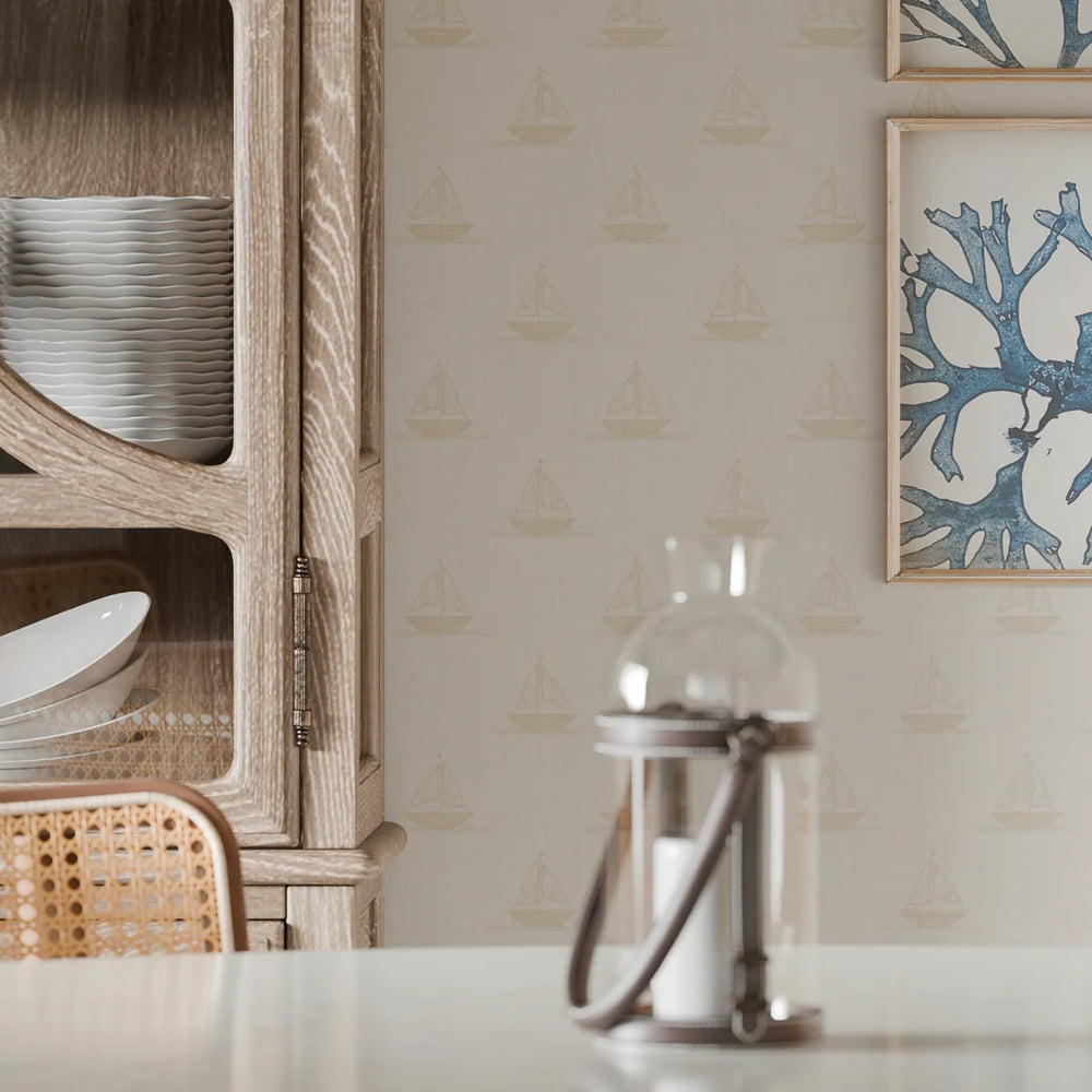 Sail Away Wallpaper - Sand - Lucie Annabel
