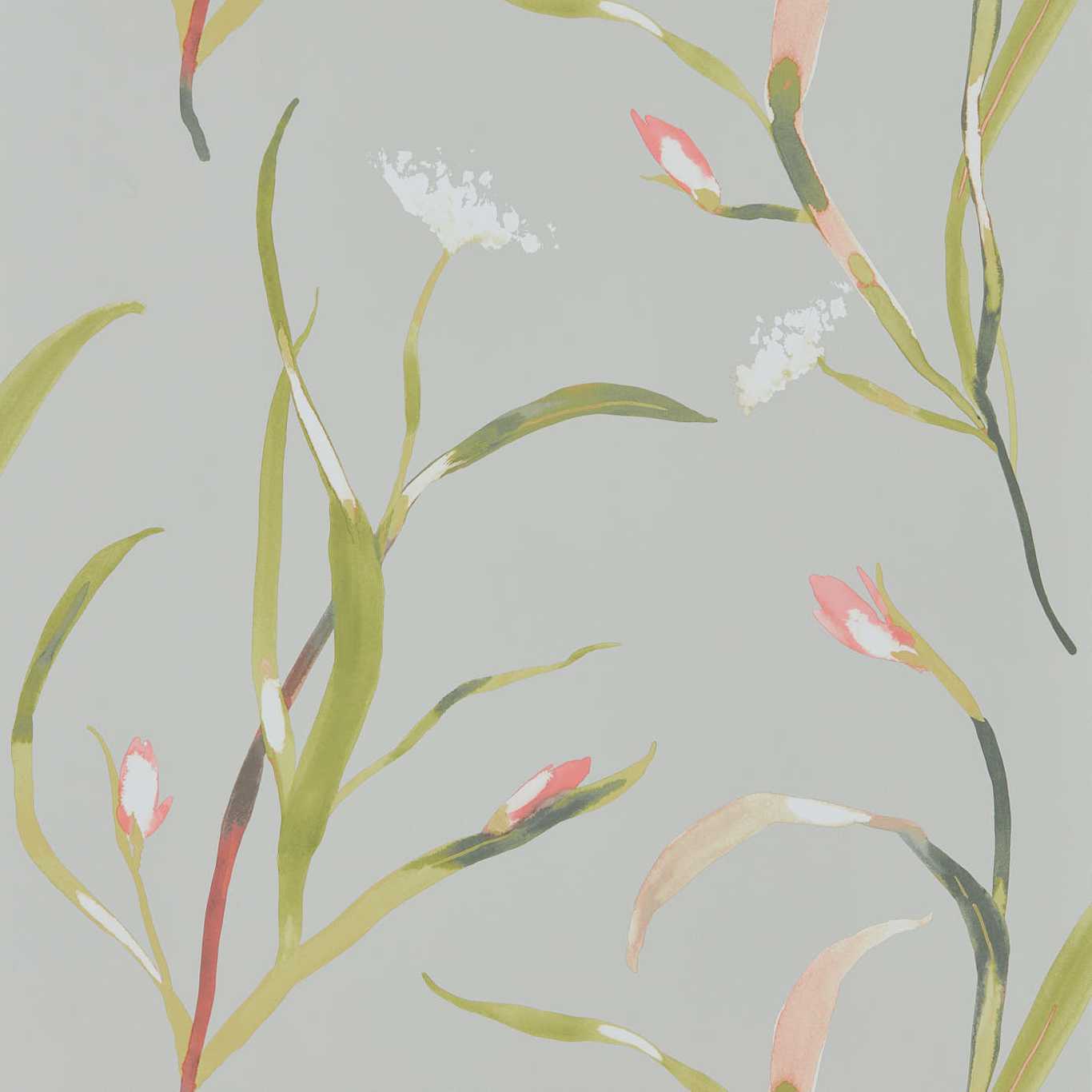 Saona Wallpaper - Coral/Silver - HZAP111756 - Harlequin