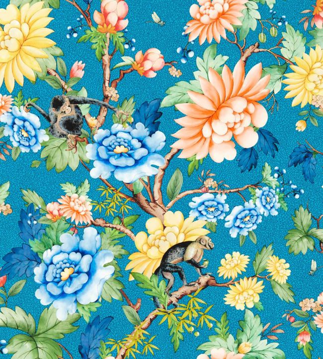 Sapphire Garden Wallpaper - Sapphire - Clarke & Clarke