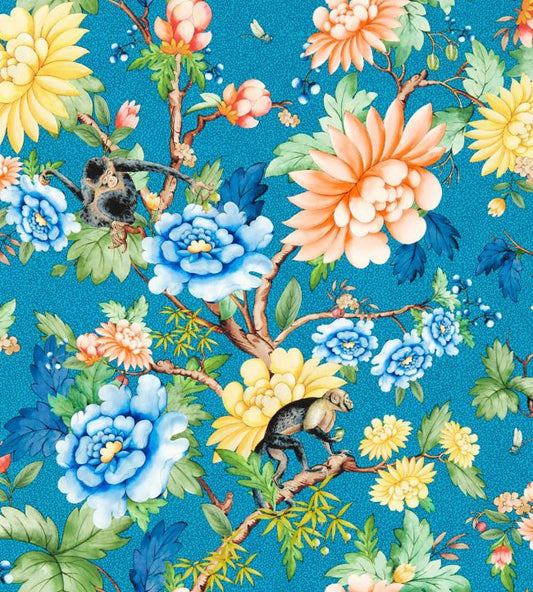 Sapphire Garden Wallpaper - Sapphire - Clarke & Clarke