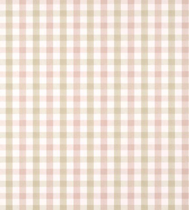 Saybrook Check Wallpaper - Pink and Beige - AT15149 - Anna French
