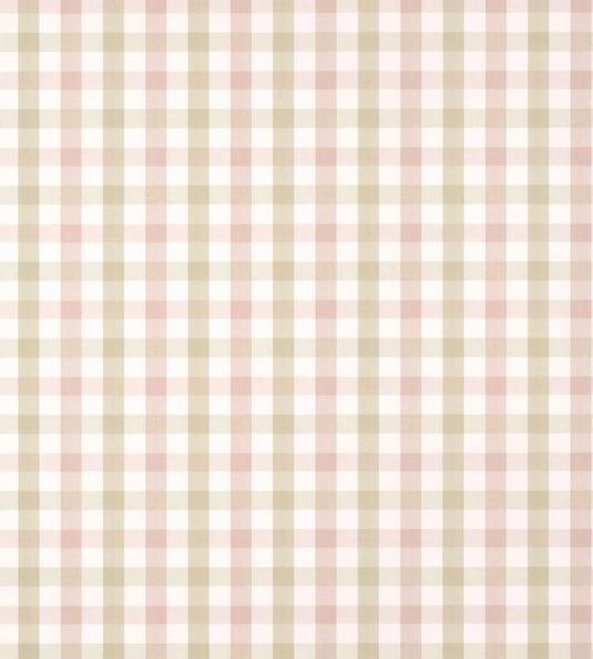Saybrook Check Wallpaper - Pink and Beige - AT15149 - Anna French