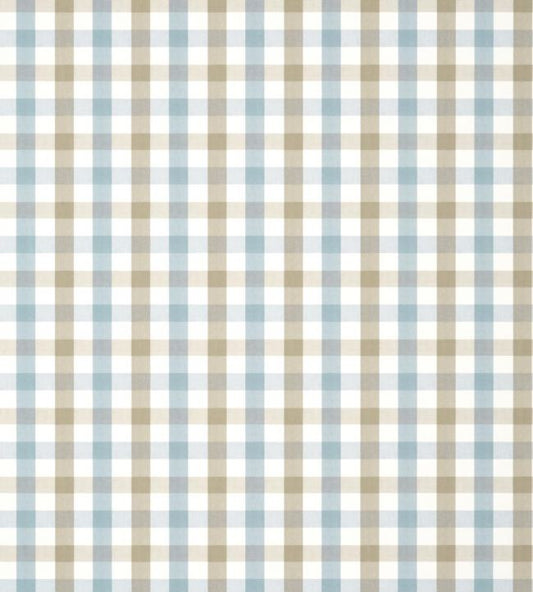 Saybrook Check Wallpaper - Spa Blue and Beige - AT15151 - Anna French