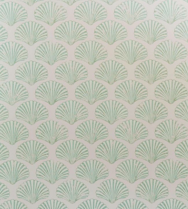 Scallop Shell Wallpaper - Plaster / Green - BG2100102 - Barneby Gates