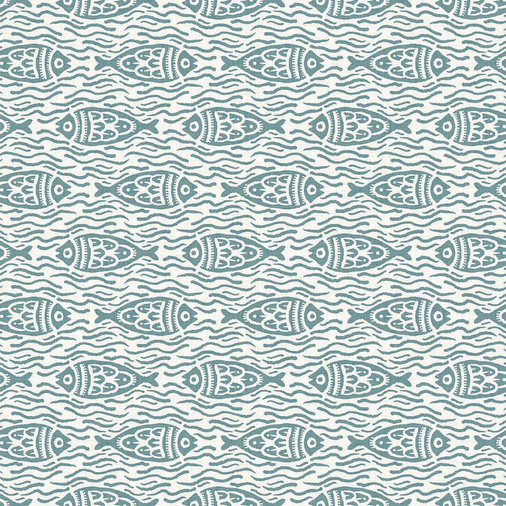 Sea of Bream Wallpaper - Teal - Lucie Annabel