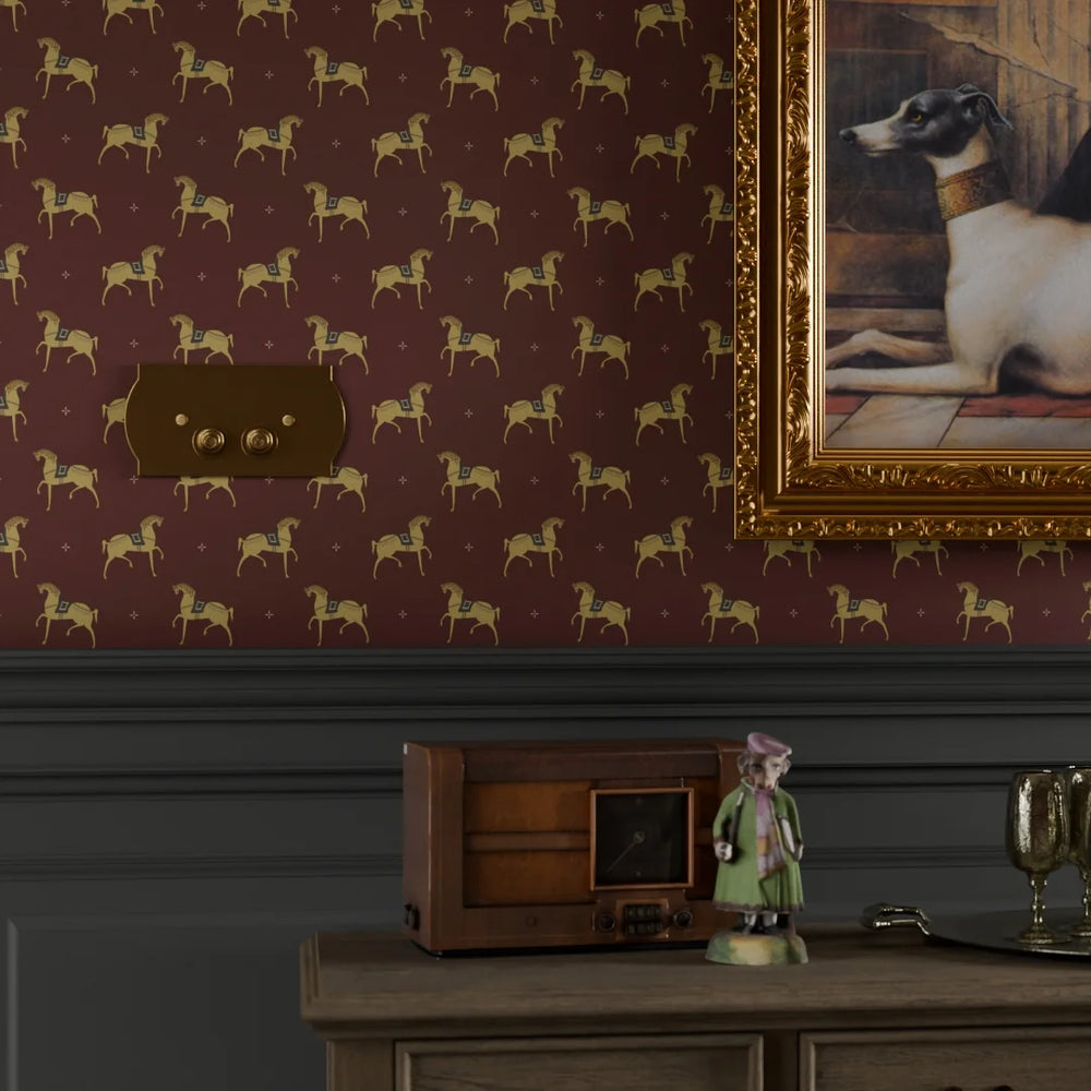 Seabiscuit Wallpaper - Garnet - Lucie Annabel