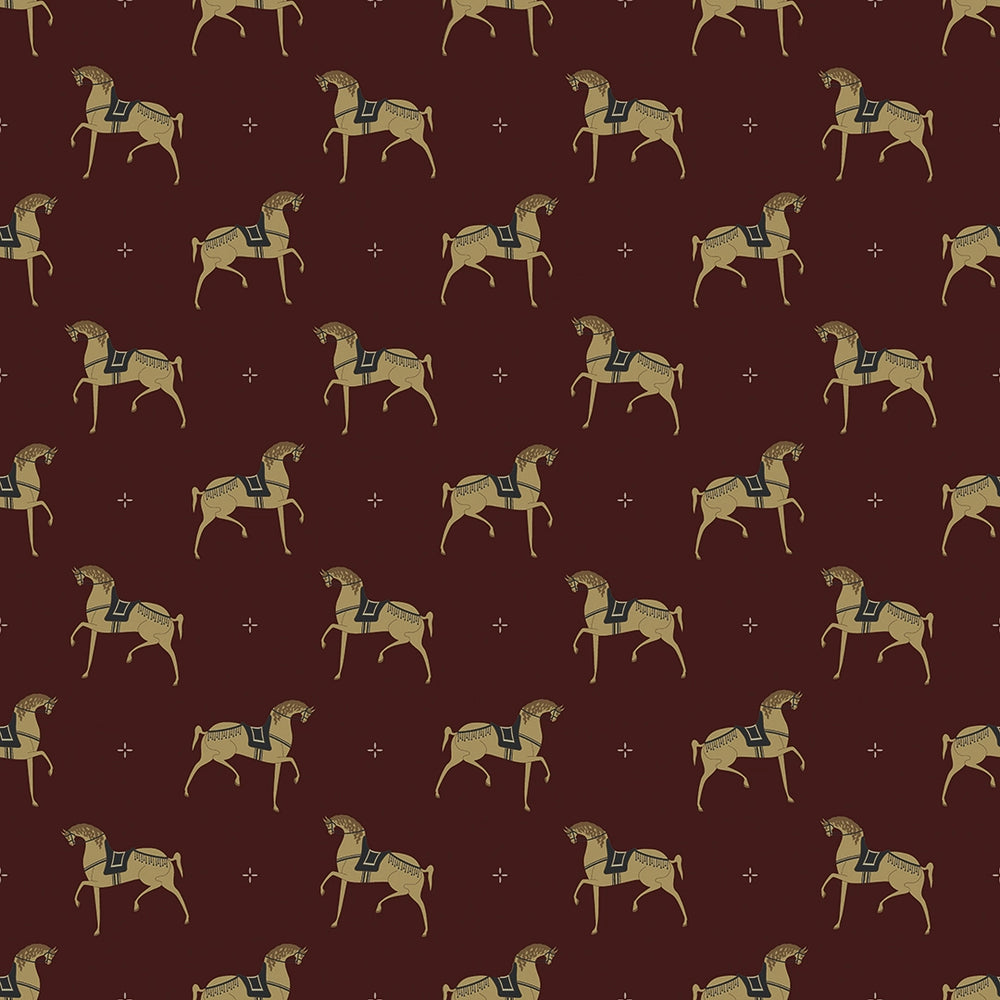 Seabiscuit Wallpaper - Garnet - Lucie Annabel