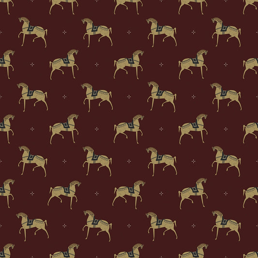 Seabiscuit Wallpaper - Garnet - Lucie Annabel
