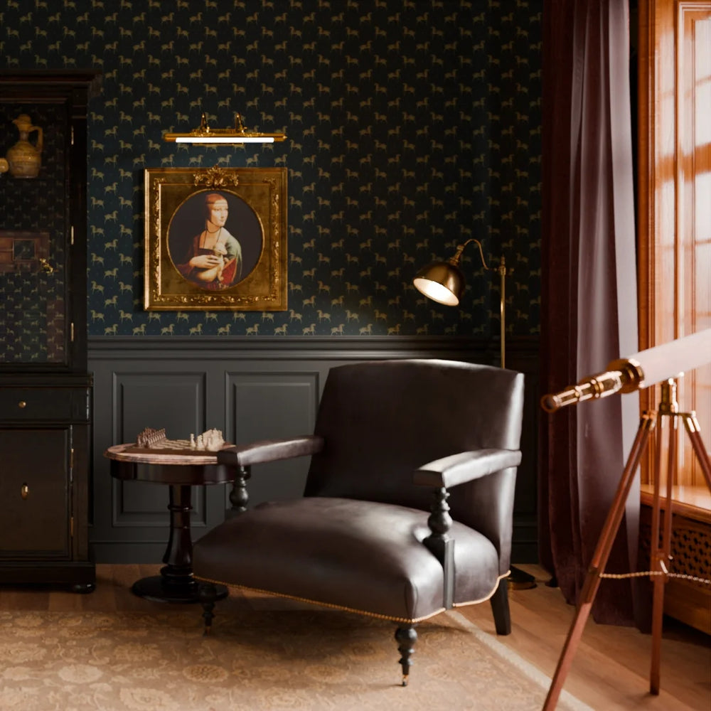 Seabiscuit Wallpaper - Oxford Blue - Lucie Annabel