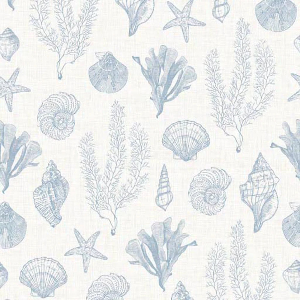Seaside Stroll Wallpaper - Cornflower Blue - Lucie Annabel