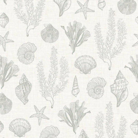 Seaside Stroll Wallpaper - Rustic Green - Lucie Annabel