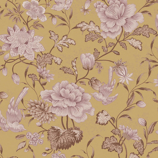 Serenity Wallpaper - Antique Gold & Fig - Lucie Annabel