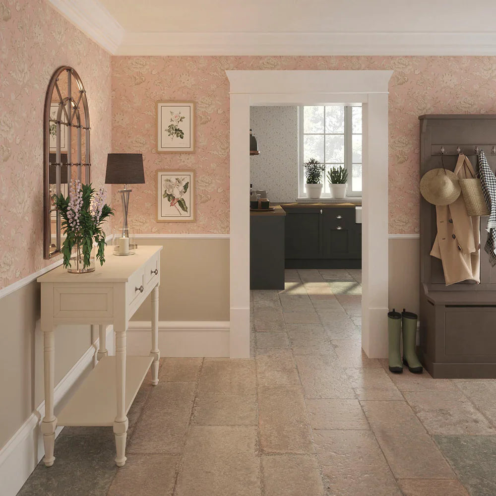 Serenity Wallpaper - Pink Parfait & Vintage Cream - Lucie Annabel