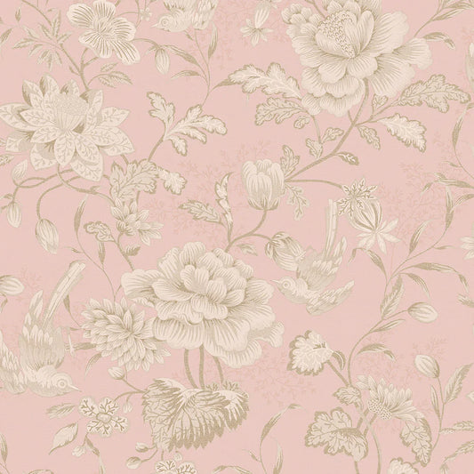 Serenity Wallpaper - Pink Parfait & Vintage Cream - Lucie Annabel