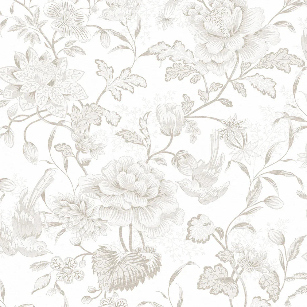 Serenity Wallpaper - Soft Truffle & Vintage Cream - Lucie Annabel