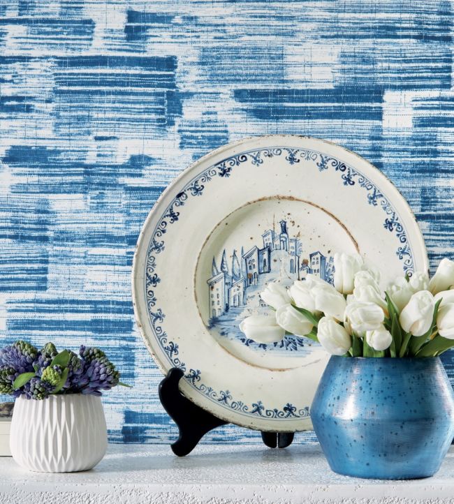 Shadows Wallpaper - Navy - AT9832 - Anna French
