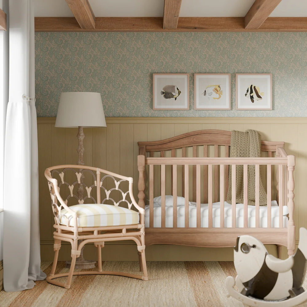 Shetland Seahorses Wallpaper - Duck Egg on Sand - Lucie Annabel