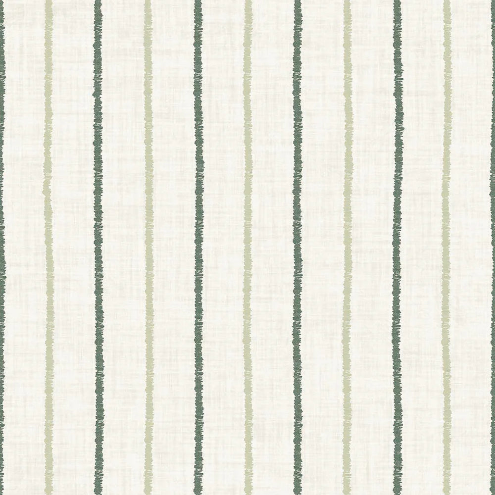 Shoreline Stripes Wallpaper - Slow Cooked Sage & Rustic Green on Sand - Lucie Annabel