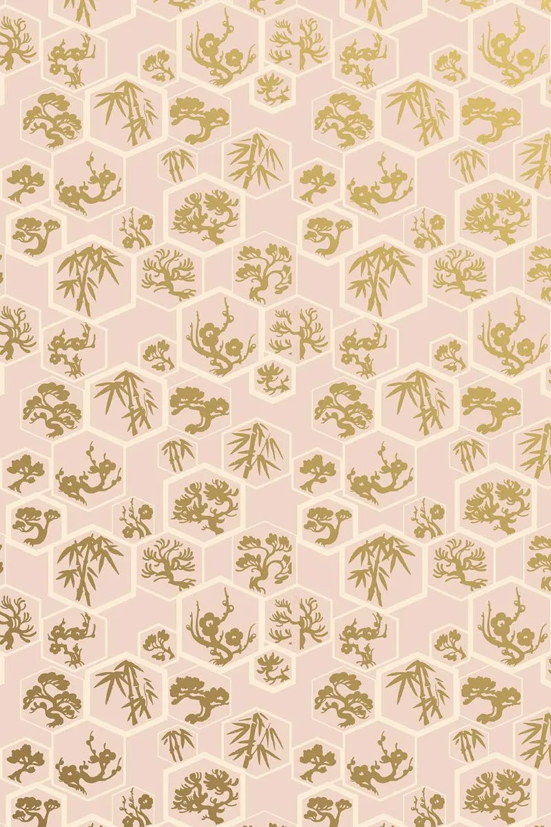 Shouchikubai Wallpaper - Pink - 4507