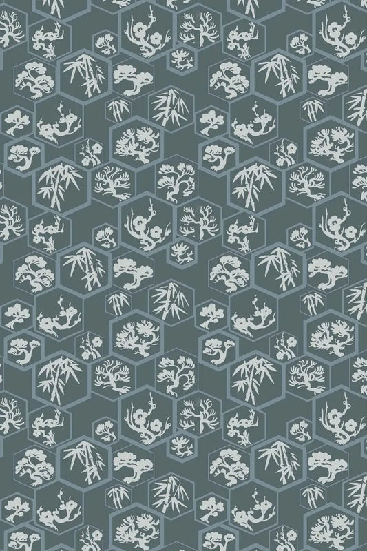 Shouchikubai Wallpaper - Inchyra Blue - 4508