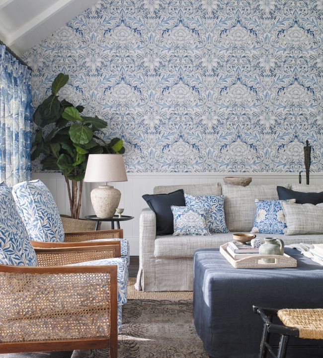 Simply Severn Wallpaper - Woad - 217075 - Morris & Co