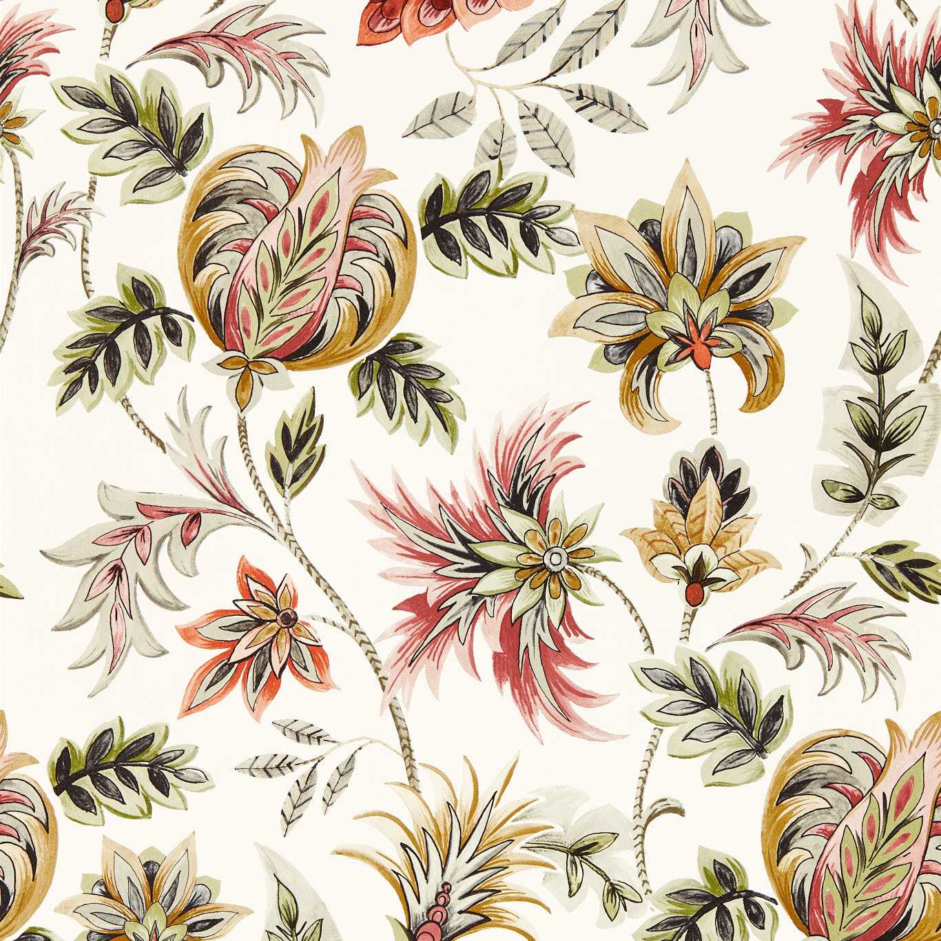 Sizergh Wallpaper - Blush/Sage - Clarke & Clarke