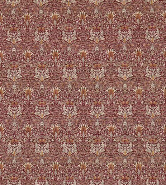 Snakeshead Fabric - Claret/Gold - 224467 - Morris & Co