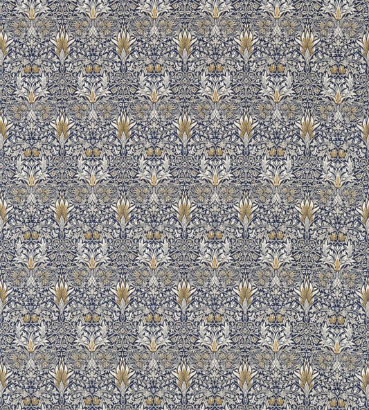 Snakeshead Fabric - Indigo/Hemp - 224469 - Morris & Co