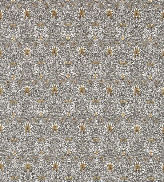Snakeshead Fabric - Pewter/Gold - 224468 - Morris & Co