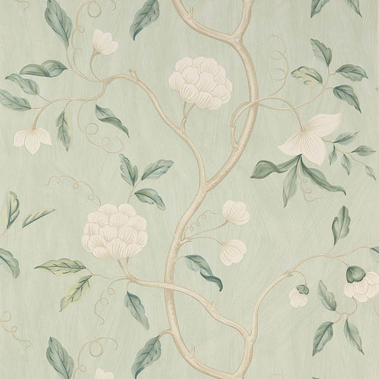 Snow Tree Wallpaper - Pale Aqua - Colefax & Fowler
