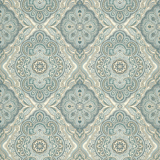 Sterling Wallpaper - Aqua - AT6144 - Anna French