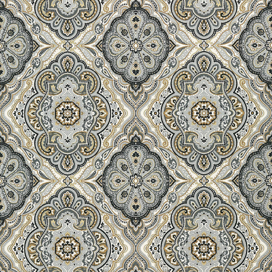 Sterling Wallpaper - Charcoal and Linen - AT6145 - Anna French