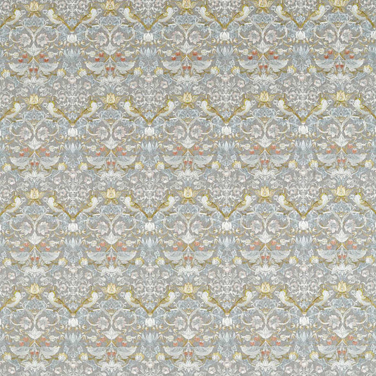 Strawberry Thief Embroidery Fabric - Slate/Blush - F1745/03 - Clarke & Clarke