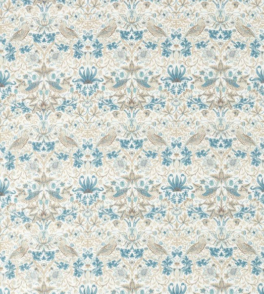 Strawberry Thief Fabric - Slate/Vellum - 226917 - Morris & Co