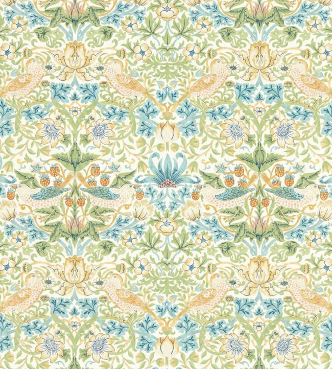 Strawberry Thief Wallpaper - Apple/Blush - W0171/01 - Clarke & Clarke