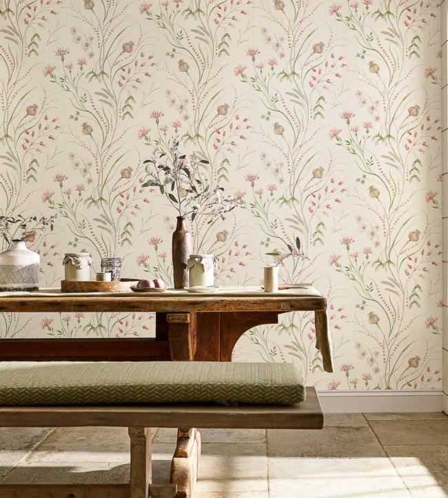 Summer Harvest Wallpaper - Claret/Olive - DEBB216495 - Sanderson
