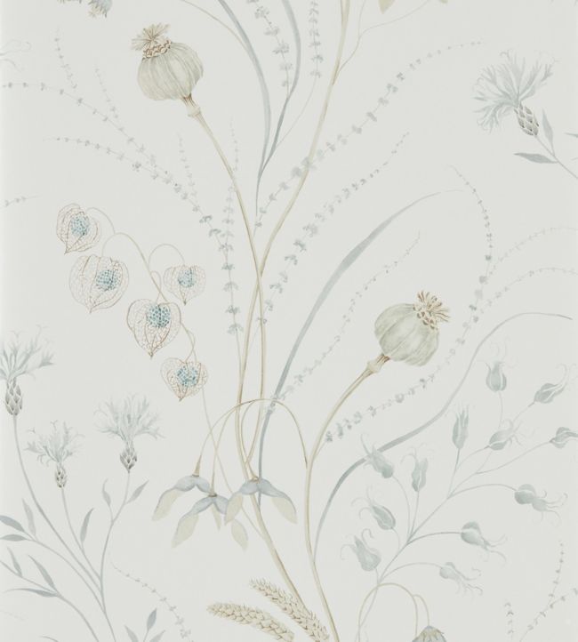 Summer Harvest Wallpaper - Silver/Chalk - DEBB216498 - Sanderson