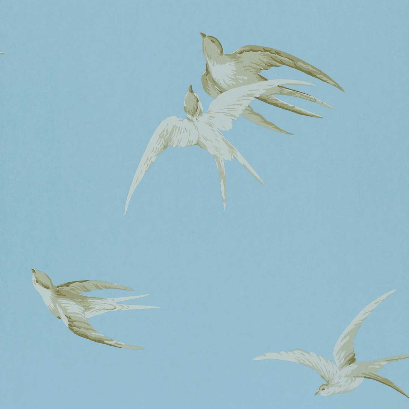 Swallows Wallpaper - Wedgwood - DVIWSW103 - Sanderson