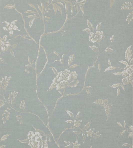Swedish Tree Wallpaper - Old Blue - Colefax & Fowler