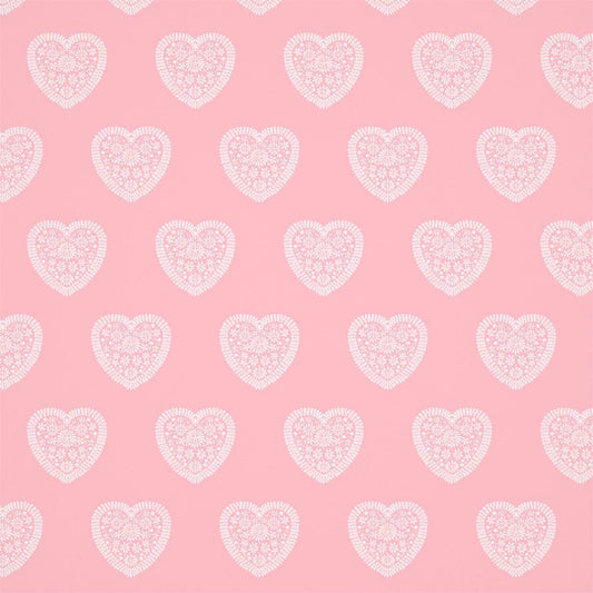 Sweet Heart Wallpaper - Soft Pink - HLTF112651 - Harlequin