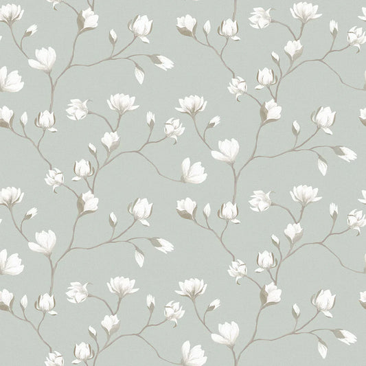 Sweet Magnolia Wallpaper - Sage Green - Lucie Annabel