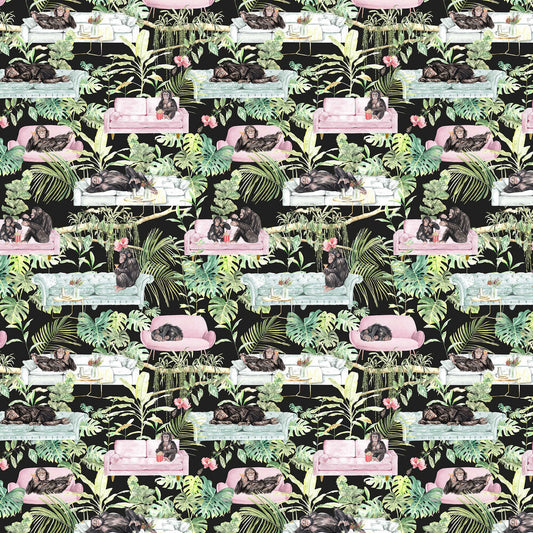 Monkey Business Wallpaper - Green - The Graduate Collection