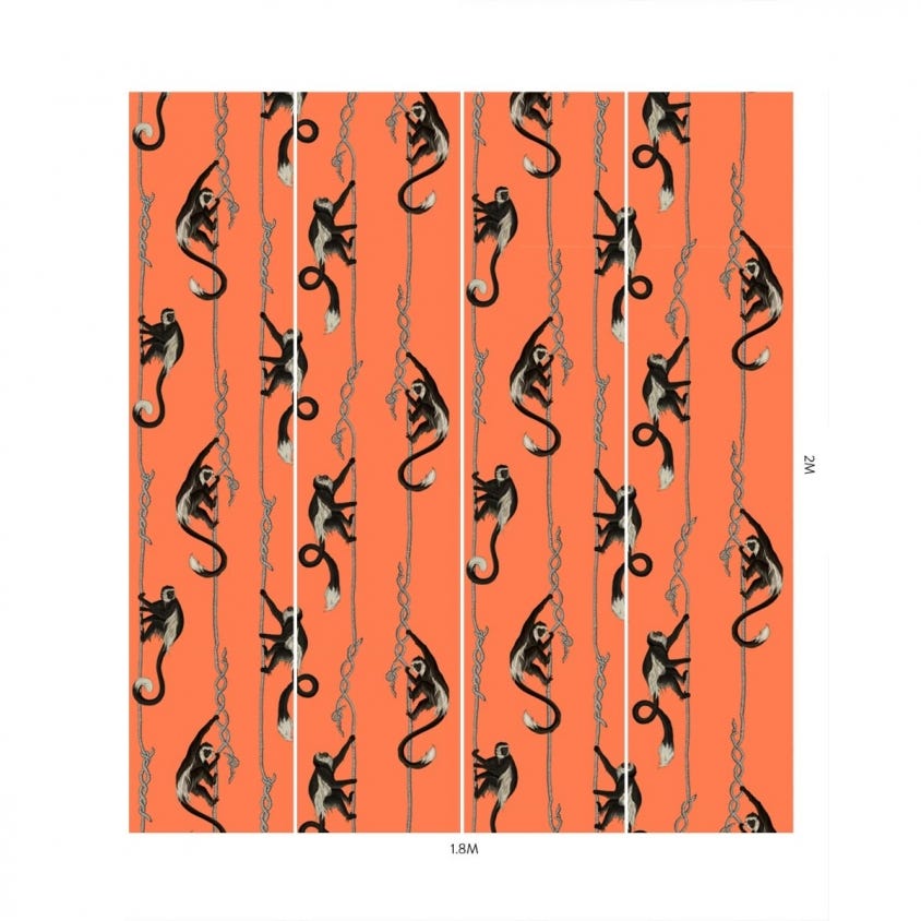 TROOP Wallpaper - Salamander-Orange - House of Hackney